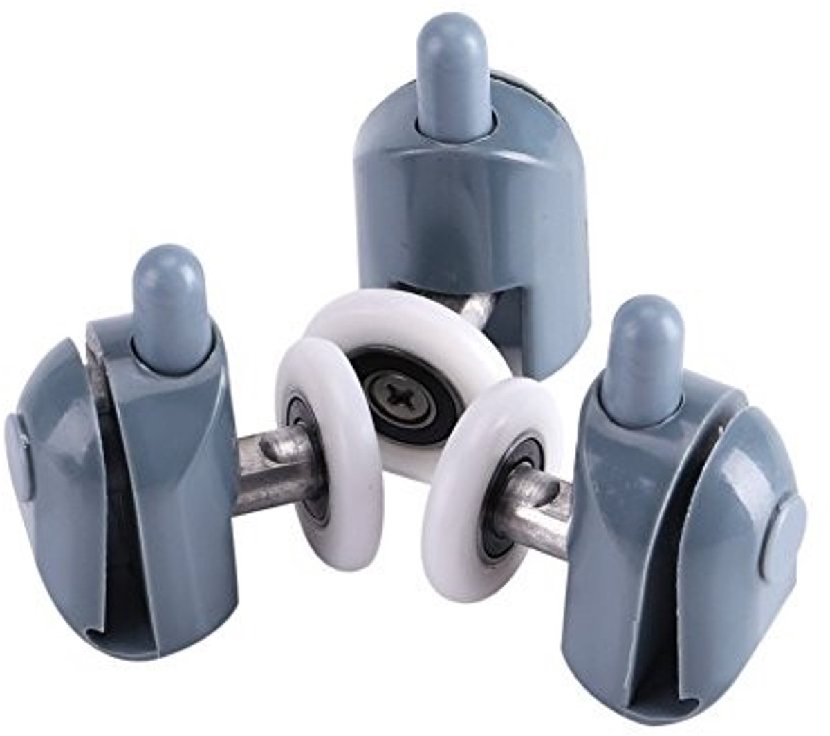 aladdien - Douchedeur Rollers - Vervangingsset voor Douchedeuren - Glijdende Wielen - Ideaal voor Douchecabines - Geschikt voor 5mm en 6mm Glas