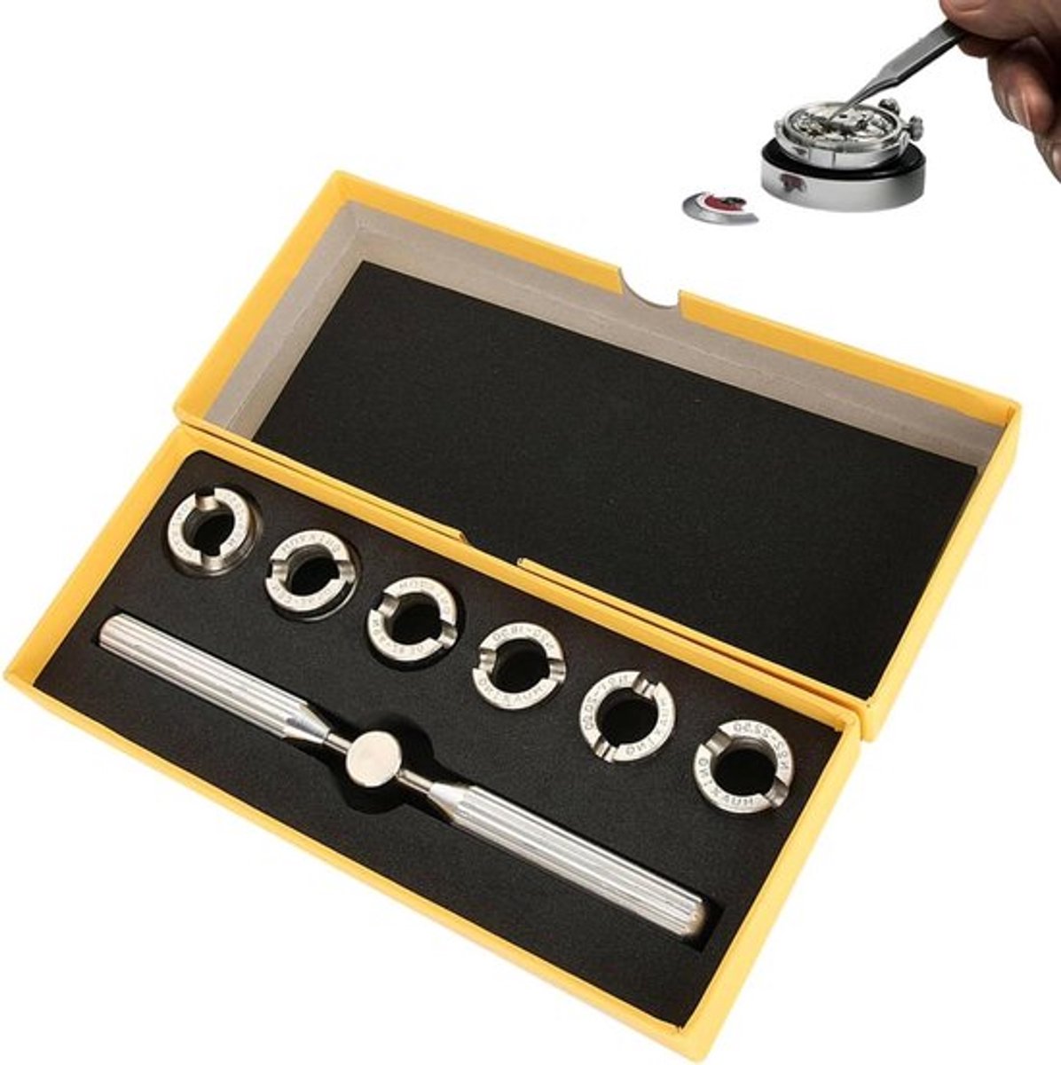 Horlogekast Verwijdersleutel Schimmel Reparatie Gereedschapsset Inclusief Opbergkoffer en Accessoires
