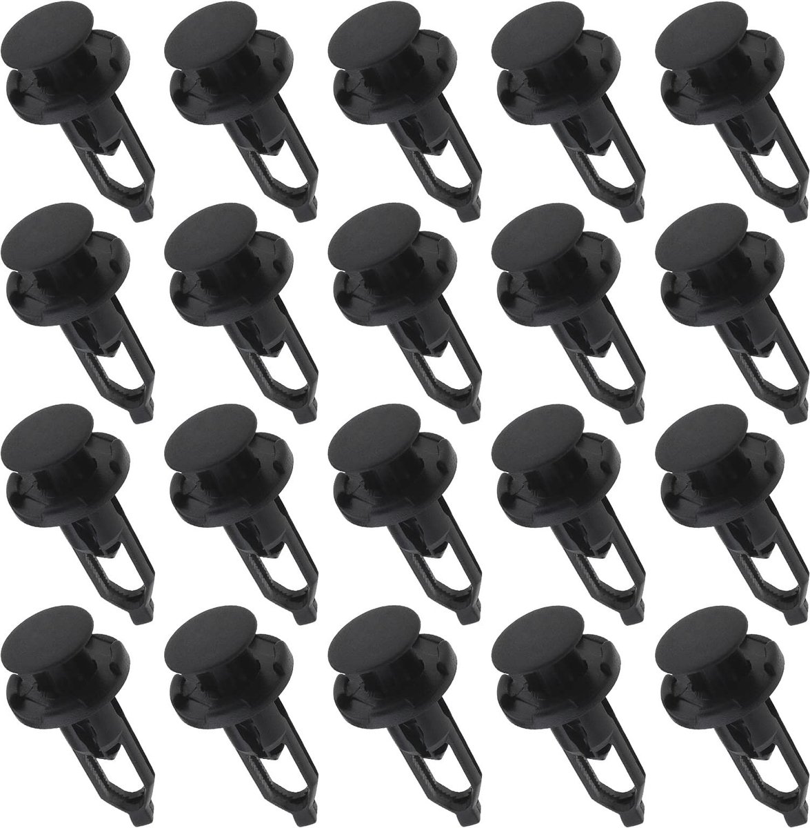 aladdien - Autopaneel Bumperrooster Clips - Vervangingsset - Zwart - Trim Clips - Perfect voor Citroen C1 en Toyota Aygo - 20 stuks