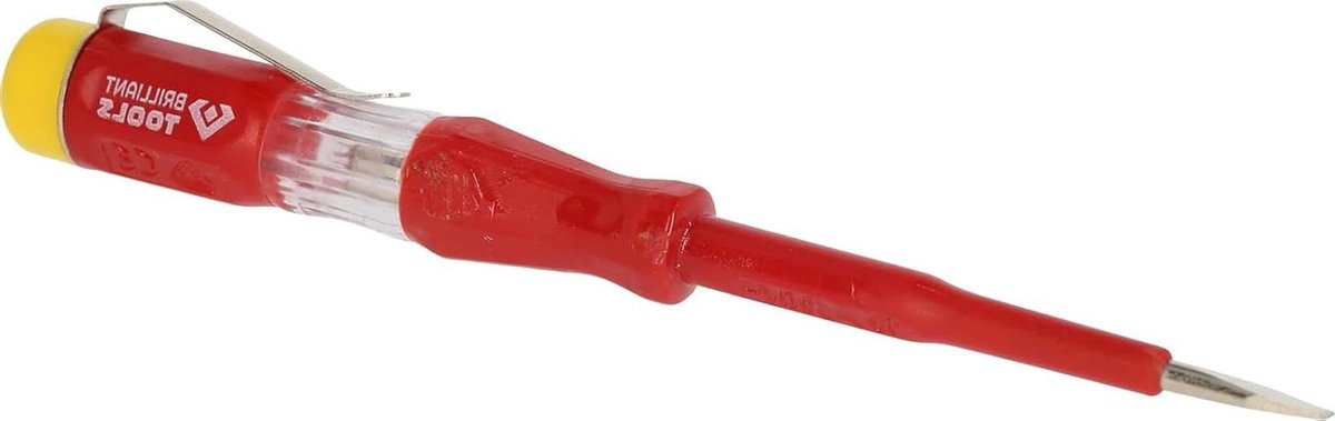 Spanningzoeker - Spanning tester - Elektra controleren - Geïsoleerde kling - 14 cm - Rood/geel