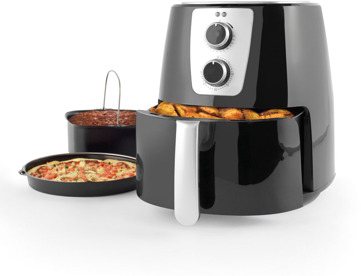 Petra 5,2L Air Fryer - Pizzaplaat & Cakevorm, Antiaanbaklaag