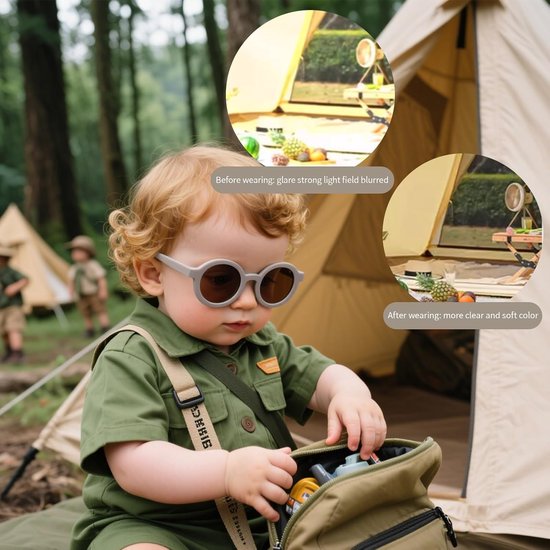 Baby Zonnebril - Kinderen UV400 - Veilig Buiten - Polariserende Glazen - 6 Maanden 3 Jaar - Zwart — afbeelding 2