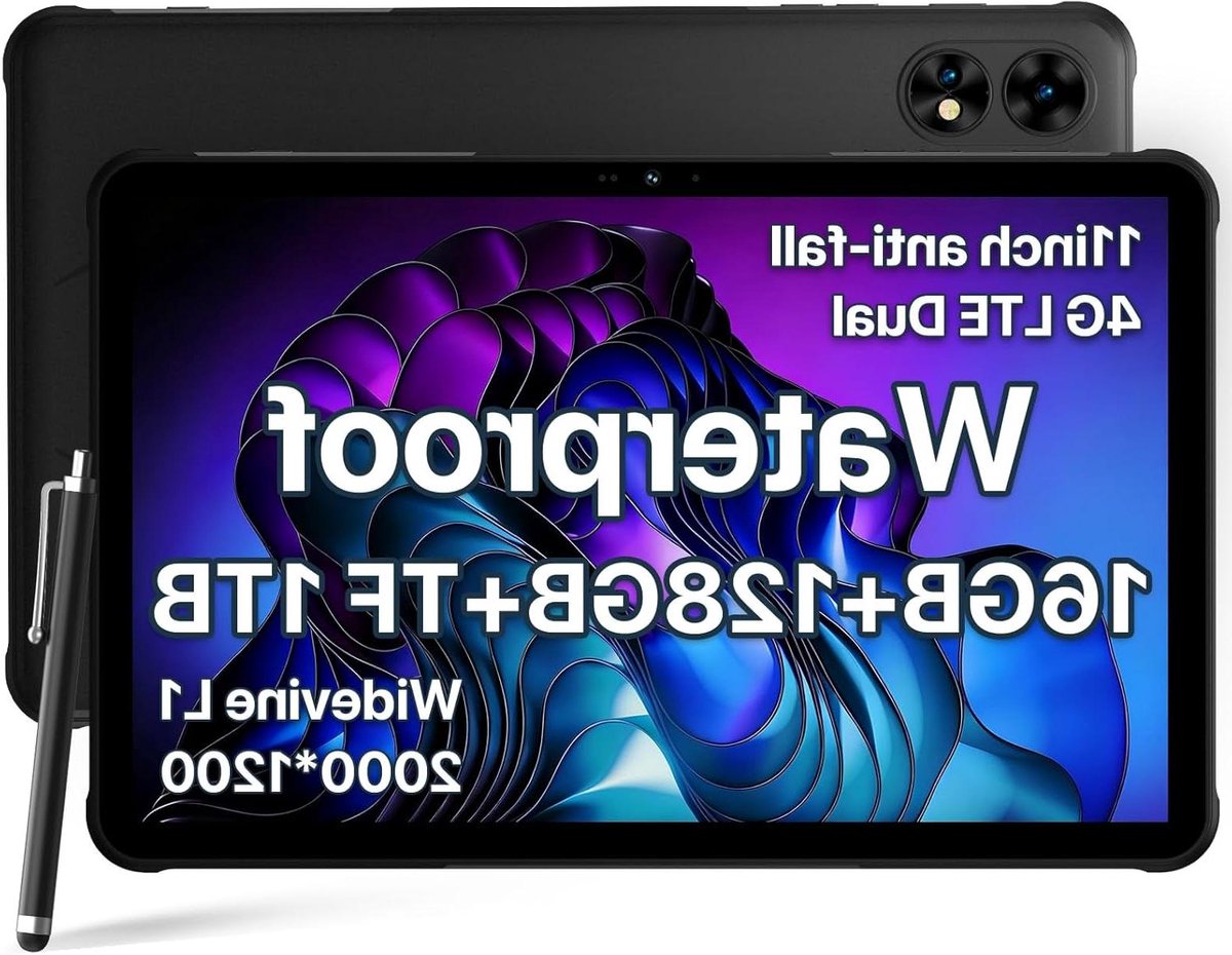 Robuuste tablet - Heavy Duty apparaat - Buitenwerk - Waterdicht en stofdicht - 11 inch scherm - Zwart