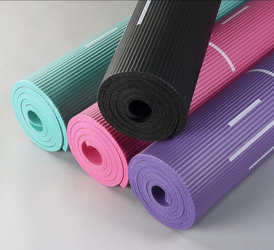 Yogamat - Oefenmat Fitnessmat - Thuis Sporten - Antislip Textuur - 185x80 cm - Rood van Yogamat — afbeelding 2
