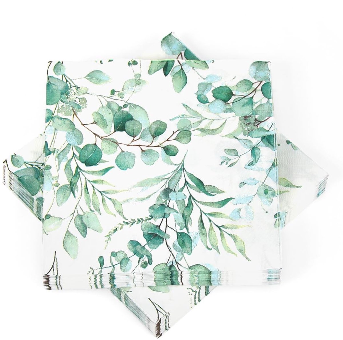 aladdien - Eucalyptus Servetten - Papieren Servetten - Vintage Groen - Feesttafeldecoratie - 40 Stuks - Bruiloft en Feesten