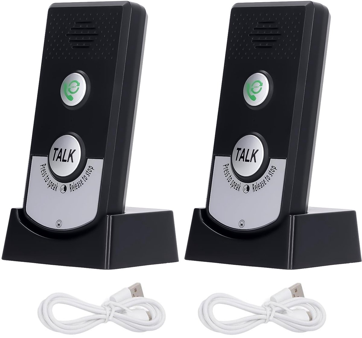 aladdien - Draadloze 2-weg spraakintercom - Waterdichte intercominstallatie - Groot bereik - Zwart - Draadloze bel met intercom - Geschikt voor huis...