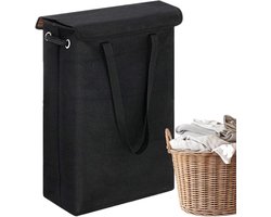 Wasmand Organizer - Opvouwbare mand - Vuile kleding - Versterkte bodem - 28.9 x 19 x 60 cm - Zwart