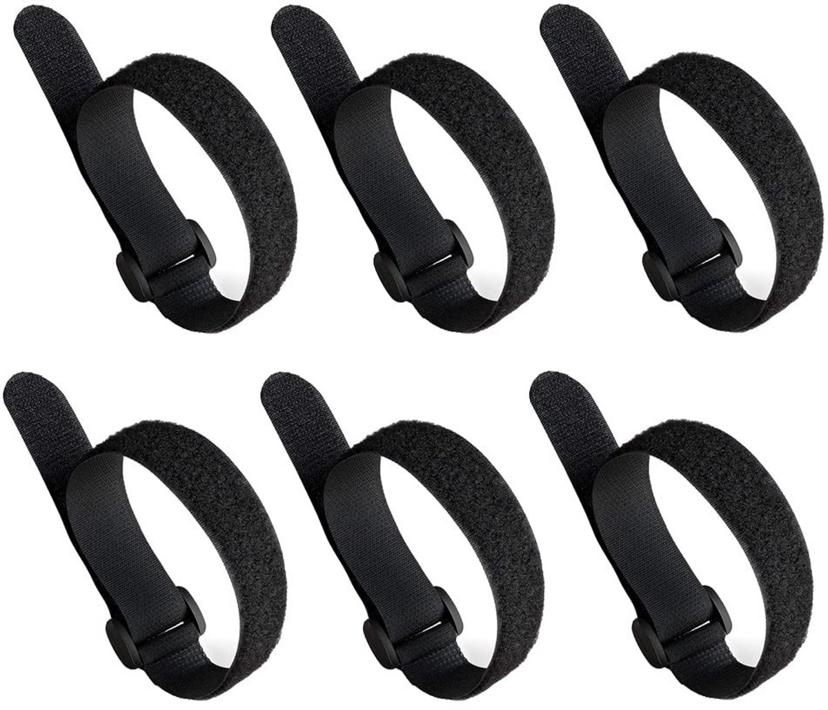 ONF3 - Kabelriemen - Herbruikbare kabelbinders - Multifunctionele haak- en lusbevestigingsriemen - Zwart - Kabelbeheer - 30 stuks - Geschikt voo...