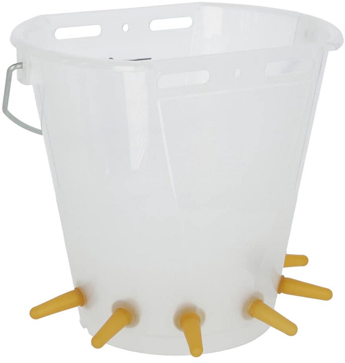 Lammeimer met Zuignappen 8 Liter - Wit/Transparant
