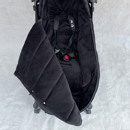 Universal Baby Stroller Warm Footmuff Soft Lining and Waterproof Fabric Compatible with Babyzen YOYO - Carrying Bag Included - Machine Washable (Black), Black, solid color — afbeelding 3