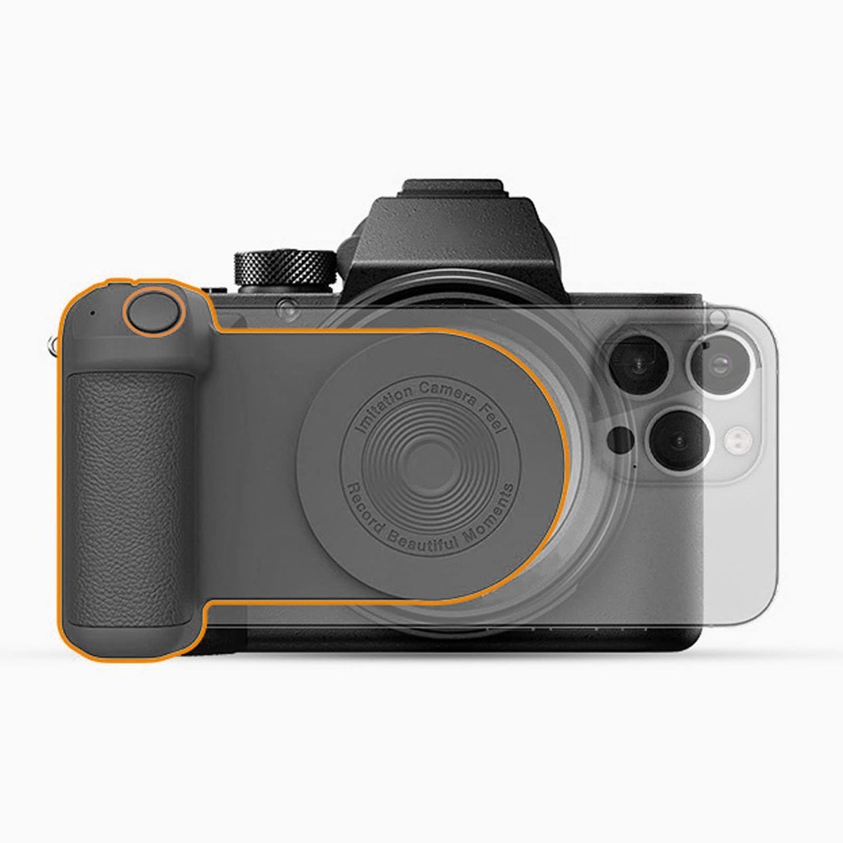 Golden crown - Magnetische Smartphone Handgreep - Telefoon Camera Grip - Draadloos Opladen Stand - Blauw - Afstandsbediening voor Vloggen - Geschikt v
