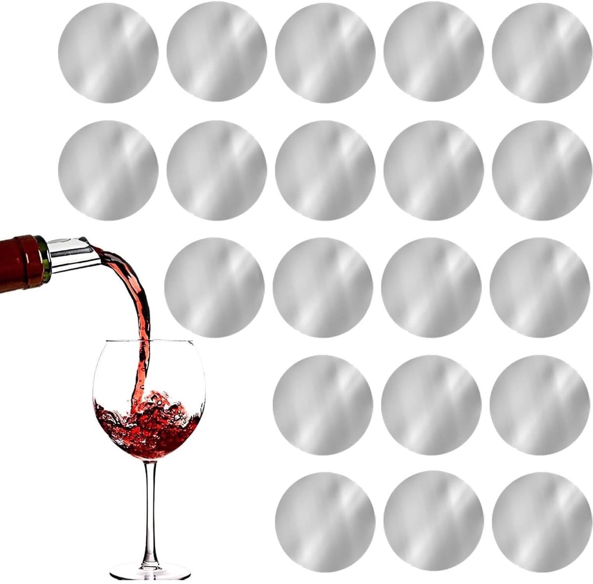 ONF3 - Drupvrije Wijn Gieters - Herbruikbare en Elegante Pouring Spouts - Set van 20 Stuks - Perfect voor Thuis en Feesten - Ideaal voor Wijnlie...