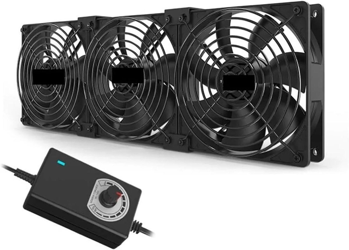 Afzuigventilator - Koeler - Serverkast Koeling - Hoge Snelheid - 12 cm - Zwart