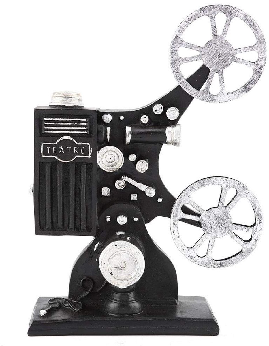 aladdien - Vintage Film Projector - Retro Decoratie - Uniek Design - Zwart - Film Projector - Nostalgische Sfeer - Geschikt voor Thuis - Vintage Model