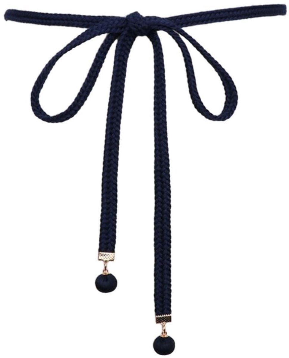 aladdien - Gevlochten tailleriem - Decoratieve tailleketting - Marineblauw - Smalle riem voor vrouwen - Perfect voor jurk en jeans