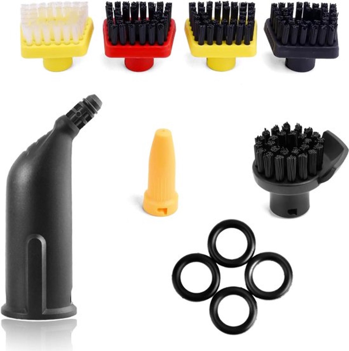 Stoomreiniger accessoires met 5 borstelset en afdichtring - SC1 SC2 SC3 SC4 SC5