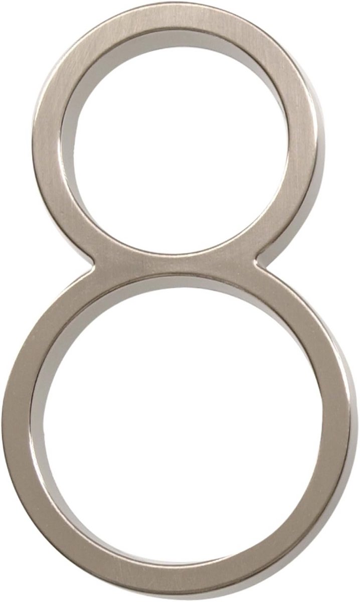 Zwemmend Huisnummer Zwart 12,7 cm - Zwevend Nummer 8