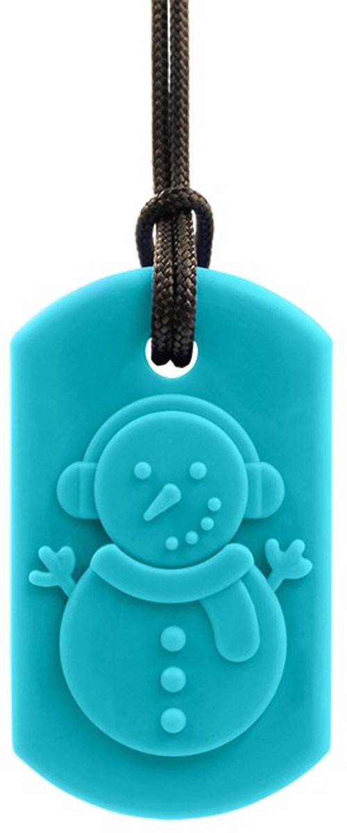 ARK Therapeutic bijtspeelgoed sneeuwpop ketting - kauwsieraad voor kinderen.