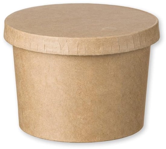 Ijs Cups IJsbekers Kraftpapier - Dessert Cups - Geniet van IJs - Handige 50-Pack ...