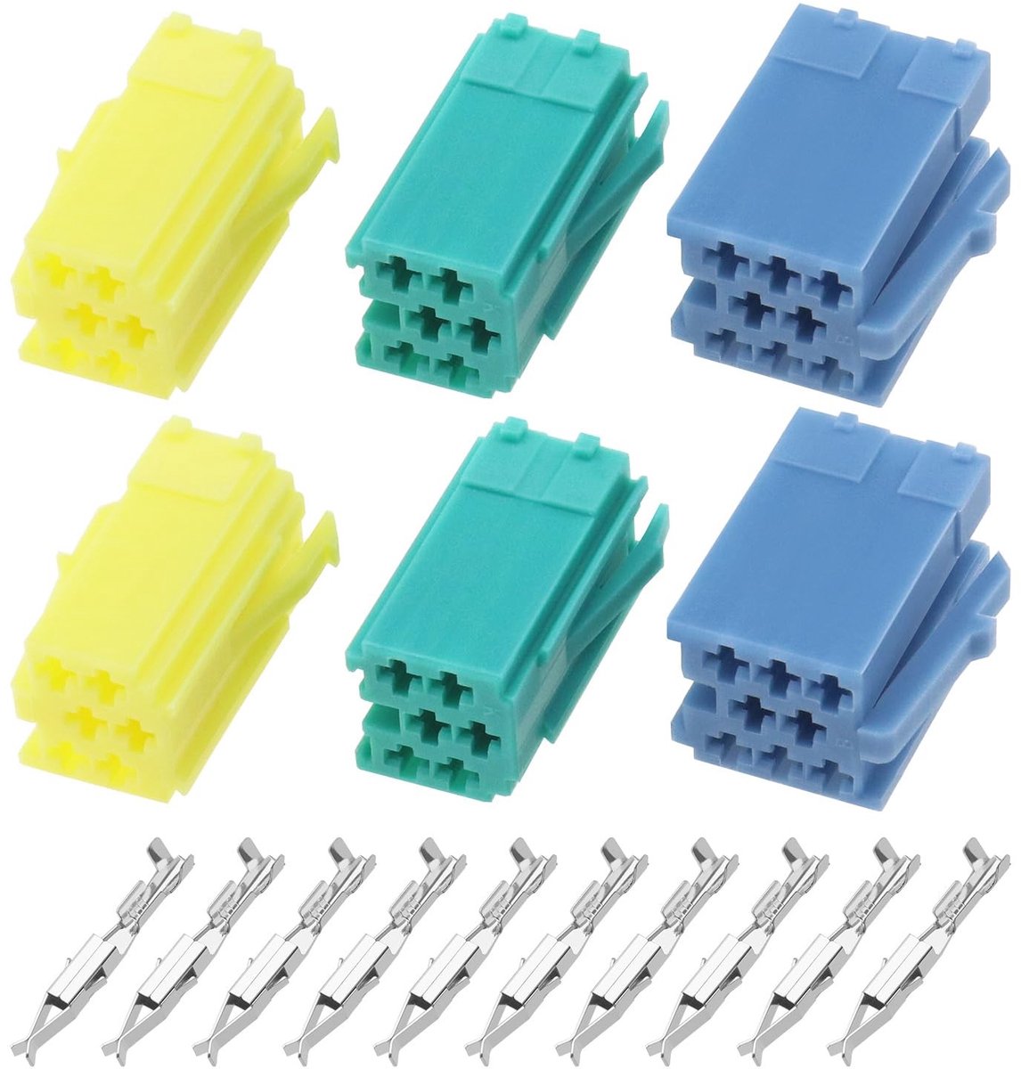 ONF3 - Mini ISO Connectorbehuizing - Autoradio Reparatieset - Kunststof Metaal - Inclusief 40 Pinnen - Voor CD-wisselaar