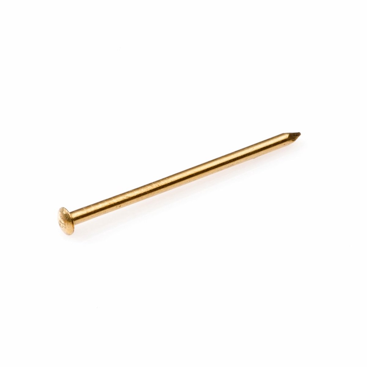 Homefix. Koper spijkers. Draadnagels bolkop messing 1.5x20mm 125 gram.