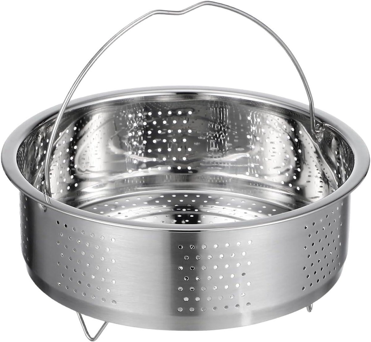 Stoommand - Stoominzet RVS - Gezond Koken - Met Handvat - Universeel - Zilver