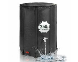 Regenton 250 liter met kraan zwart