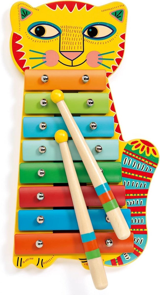 Houten Regenboog Xylofoon met 8 Kleuren