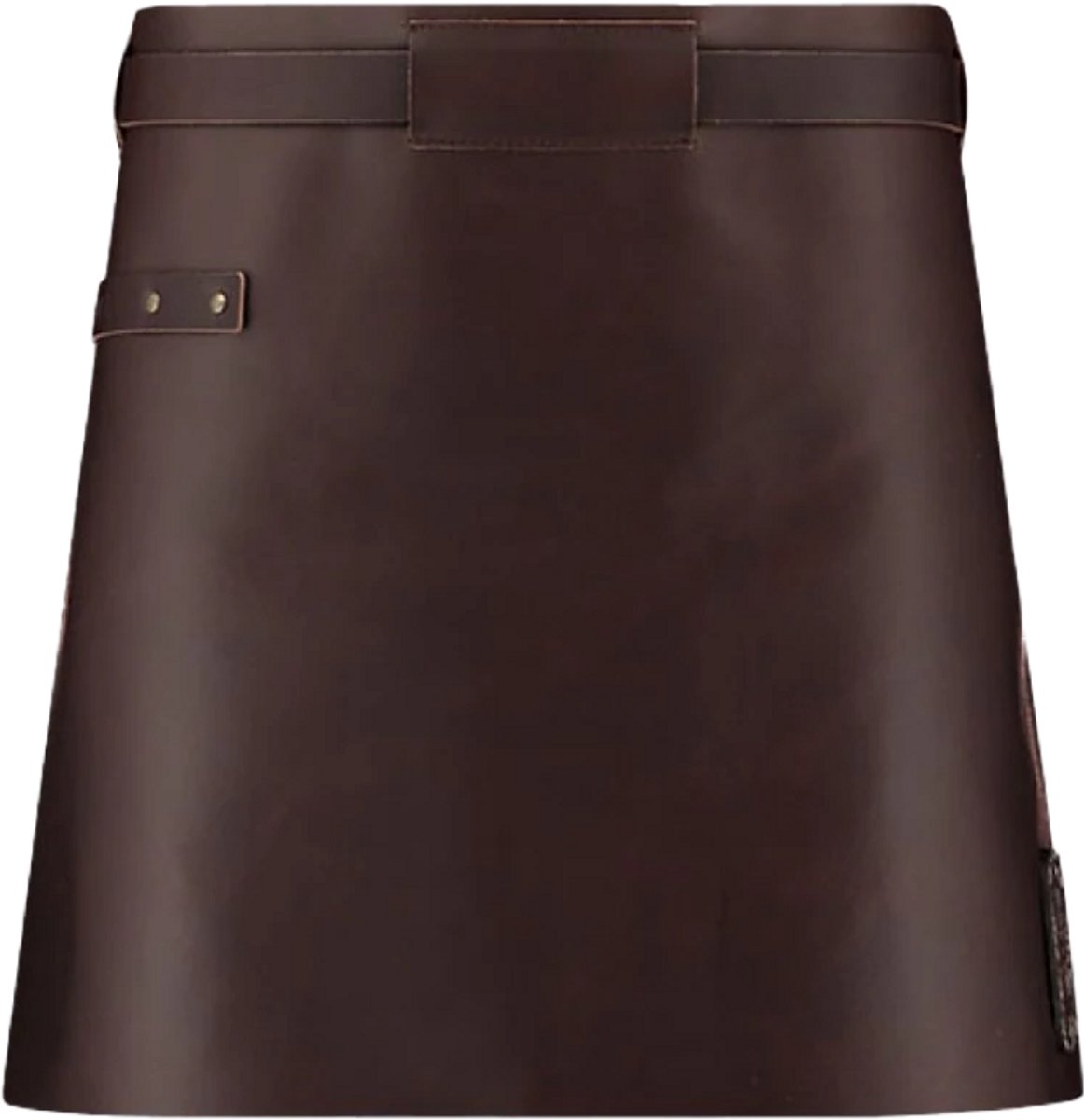 Witloft Classic sloof - Waist Down schort van 100% rundleer - Handgemaakt - Unisex - Dark Brown