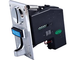 Muntacceptor - Coin acceptor - Betalingen Verwerken - Herkenning 6 Munten - 14 x 13 x 7 cm - Zwart