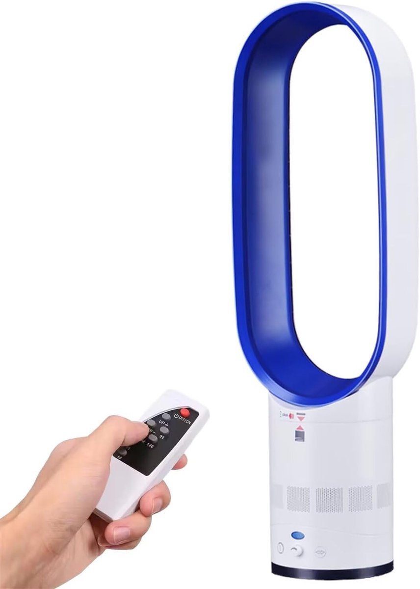 Torenventilator - Bladloze Ventilator - Verkoeling Binnen - 90 Graden Oscillatie - 63 cm Hoog