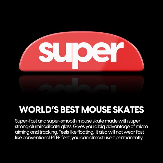 Muisvoetjes - Gladde skates - Gaming prestaties - Glas materiaal - Niet gespecificeerd - Rood — afbeelding 5