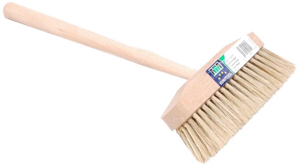 MM Eurotool Witluiwagen 15 cm van varkenshaar | houten steel 25 cm