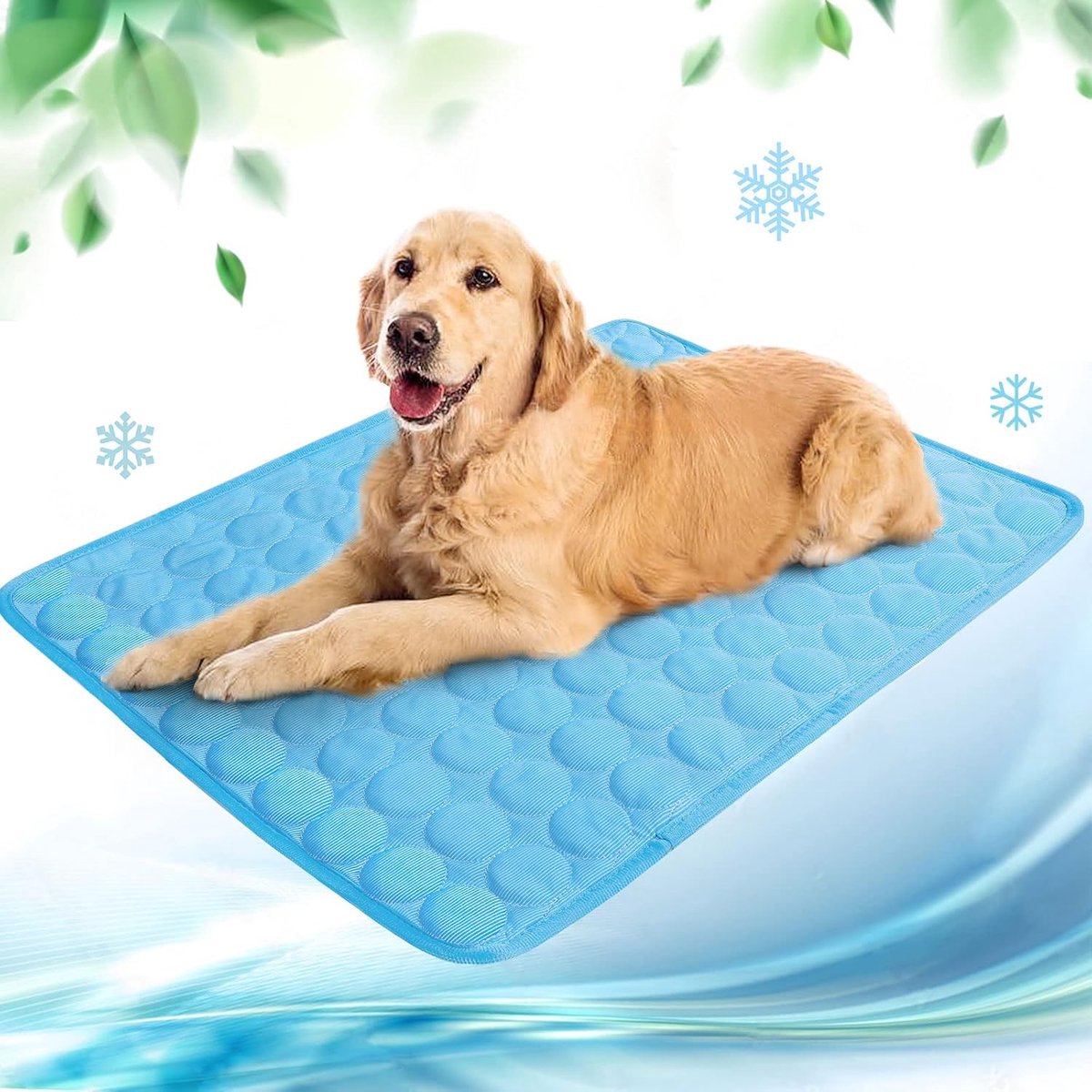 VHV - Koelmatten - Koelmatten voor honden - Koelmat voor honden en katten - Zelfkoelende koelmat voor honden en katten - Draagbaar - Duurzaam - Krasbestendig en multifunctioneel voor de zomer - Blauw