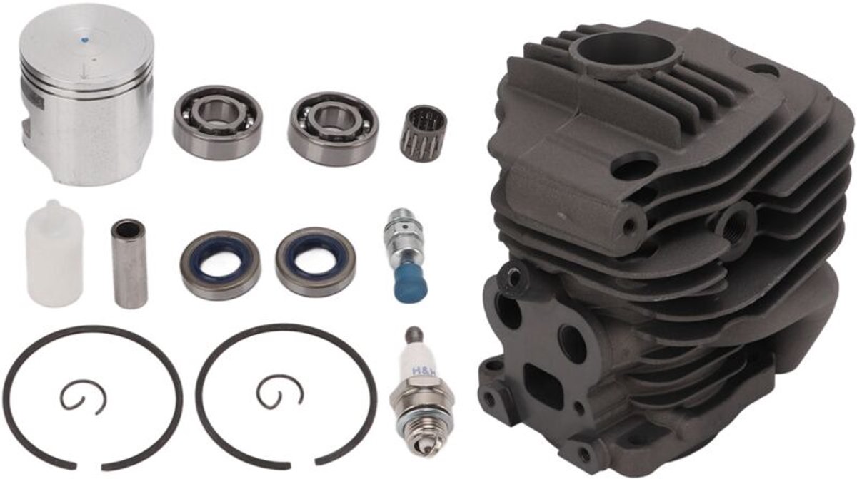 51 mm cilinderzuigerkit geschikt voor Husqvarna K750 K760 betonfrezen – Lage slijtage, laag geluidsniveau – Lange levensduur – Staal en ijzer