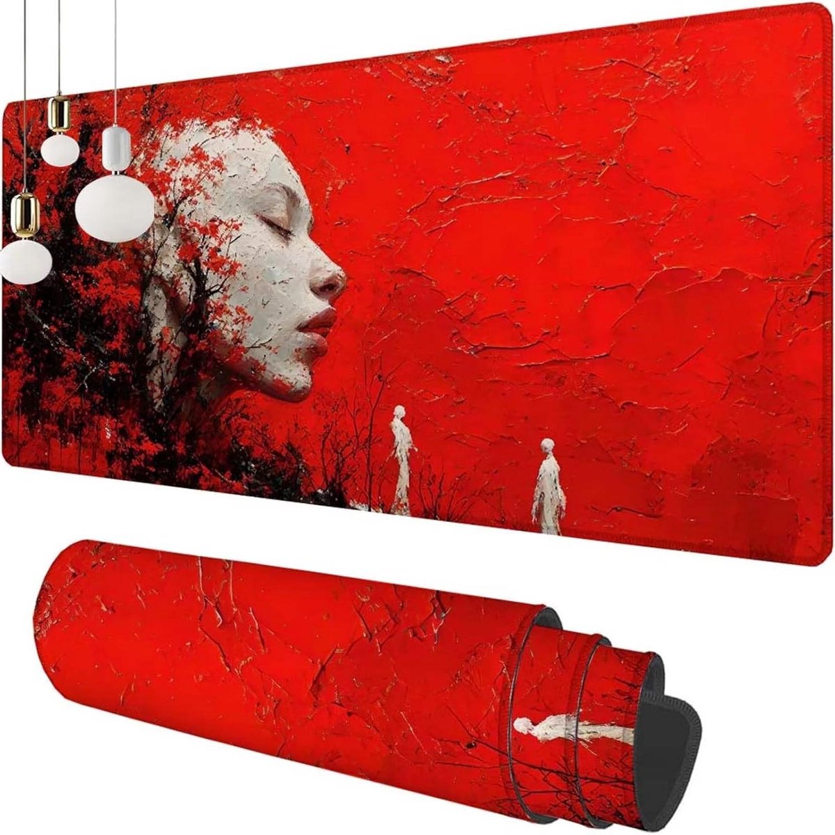 XXL Muismat - Bureauonderlegger - Gaming Werkplek - Antislip Basis - 100x60 cm - Zwart
