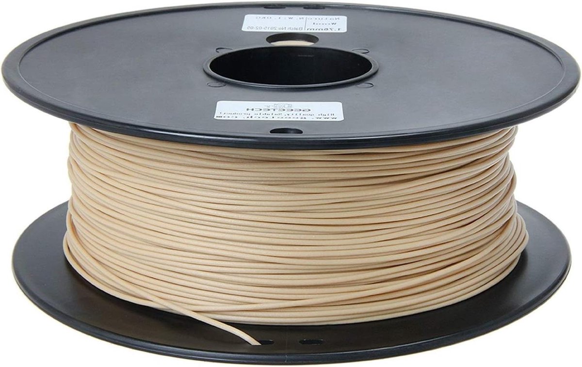 3D Printer Filament - PLA Spoel - Functionele Onderdelen Maken - Minimale Kromtrekking - 1.75 mm - Houtkleur