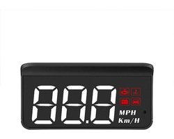 Head Up Display - Autosnelheidsmeter Digitale - Veilig Rijden - Voorruit Projectie - 10mm Compact - Zwart