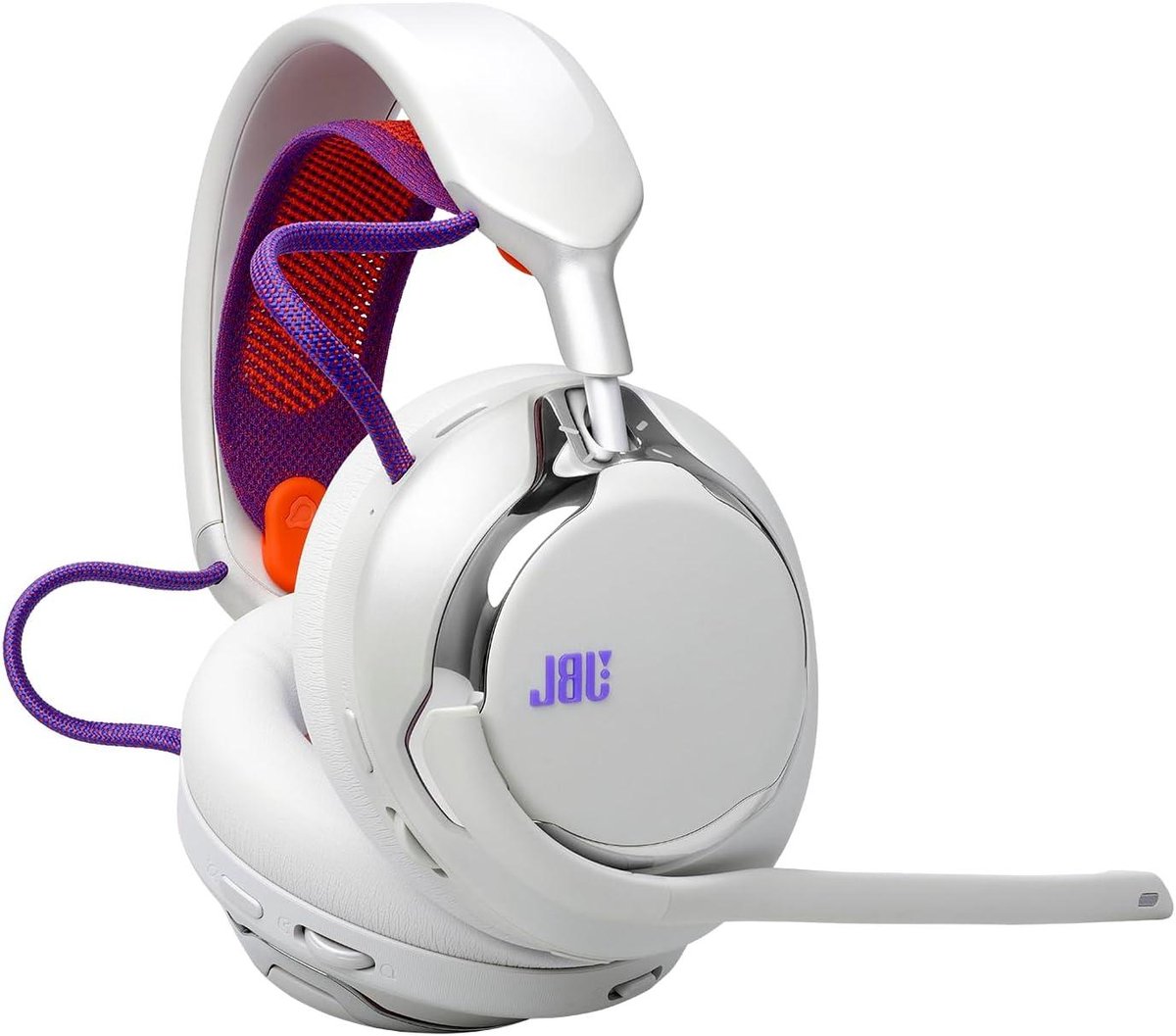 Draadloze Gaming Headset - PC Headset - Immersief Gamen - Ruimtelijk Geluid - 45 Uur Batterij - Wit