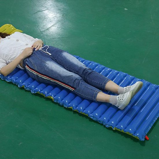 Opblaasbare Slaapmat - Kampeer Mat - Comfortabel Kamperen - Waterdicht Stevig Materiaal - 200x70cm - Blauw — afbeelding 5