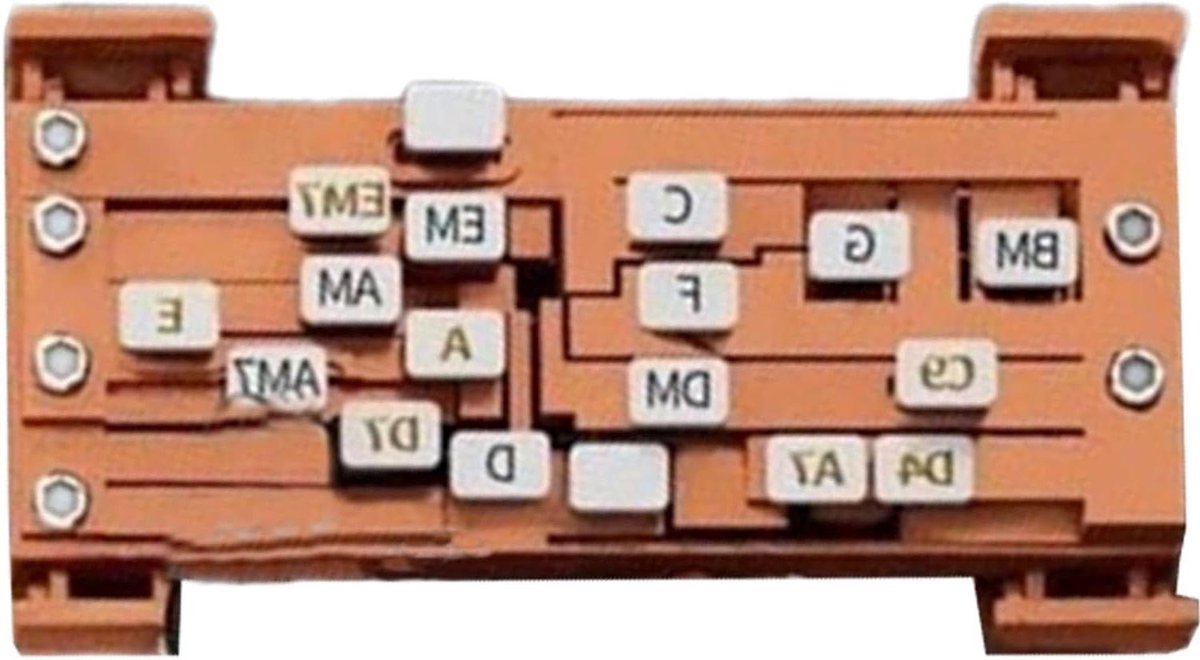 Gitaar Akkoorden Hulp - Oefen Tool - Akkoorden Leren - Uitgebreide Gids - 16.7 cm - Bruin