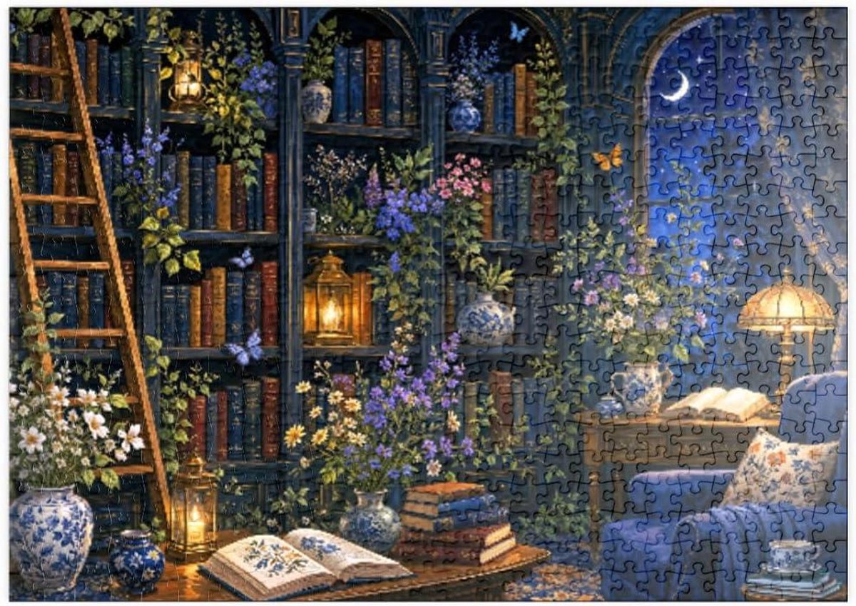 Legpuzzel - Puzzelspel - Ontspanning thuis - Hoge resolutie print - 500 stukjes - Blauw