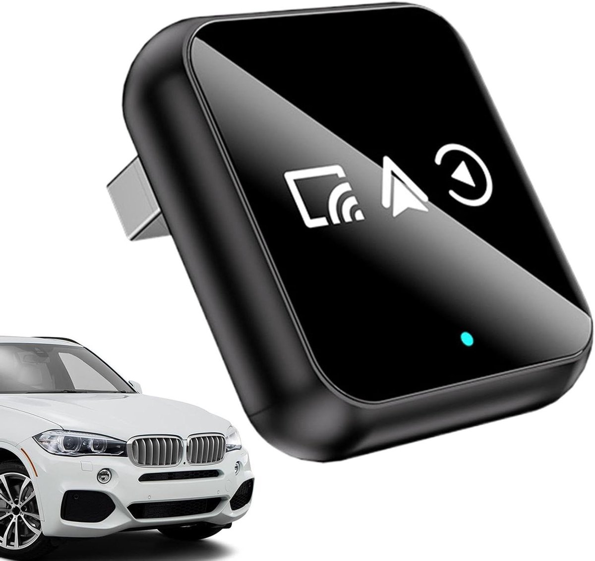 Draadloze Auto Adapter - Auto Dongle - Scherm Delen - Plug en Play - 2.8 x 2.5 cm - Zwart