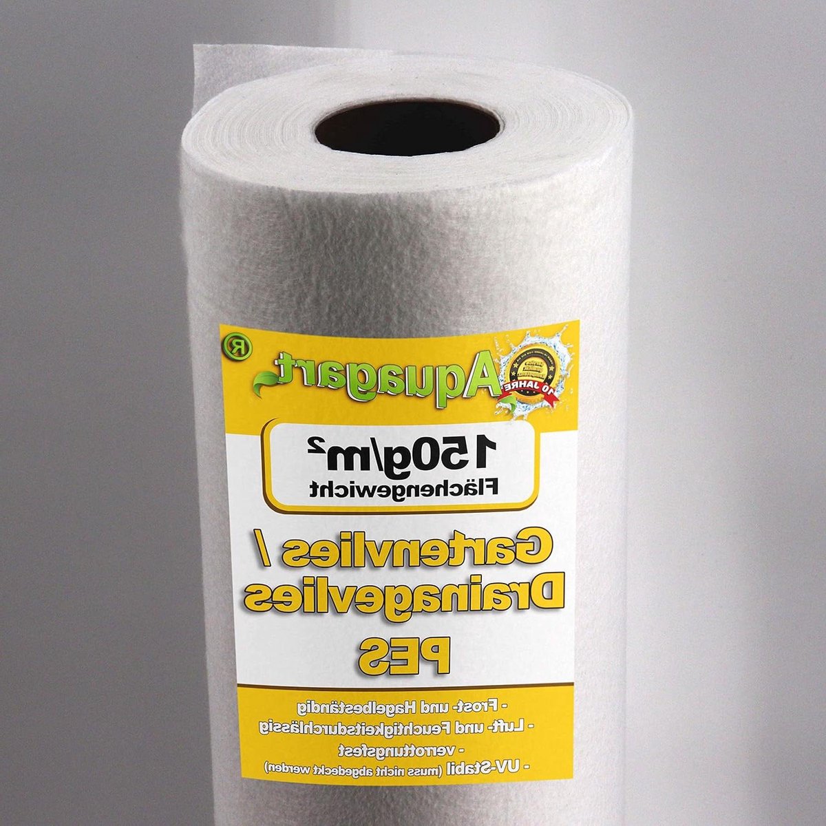 Onkruiddoek - Tuindoek drainagevlies - Onkruid weren - Waterdoorlatend sterk materiaal - 15 m breed - Wit