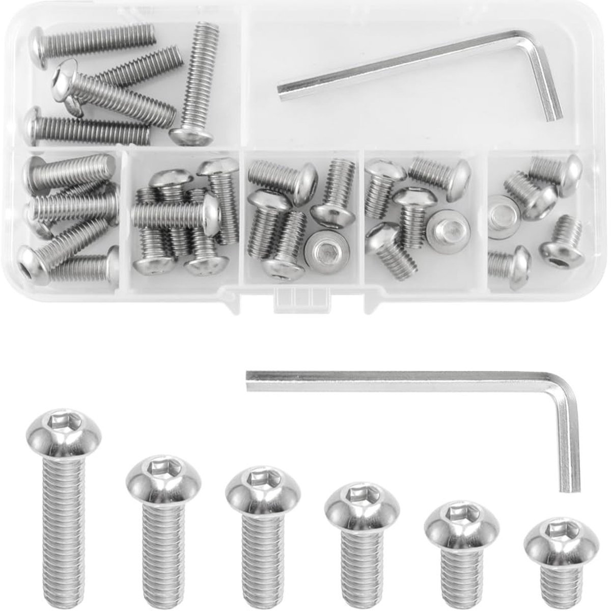 30 Stuks M6 Inbusbouten met Sleutel en Schroefadapter voor Statief, Monopod en Rig Cage Accessoires
