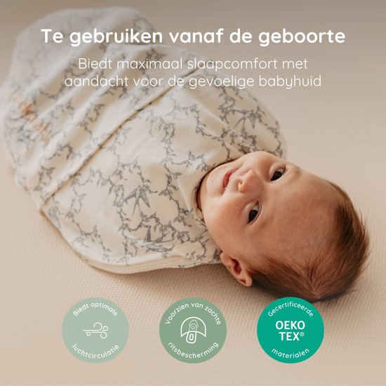 Puckababy Piep Inbakerslaapzakje baby (0-3m) - Swallows - Katoen TOG 0.5 van Puckababy — afbeelding 5