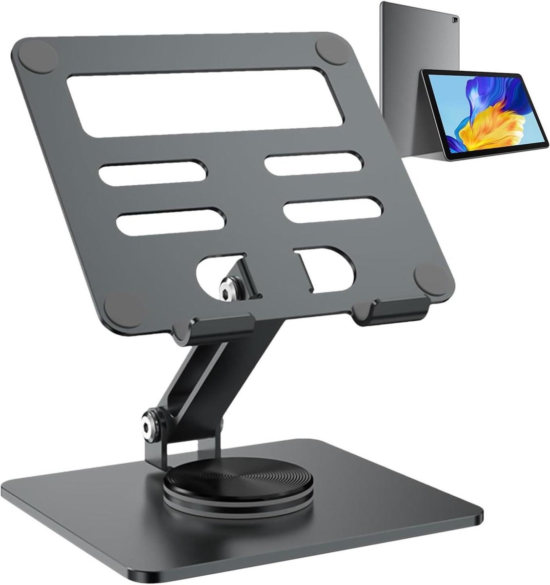 Tabletstandaard - Verstelbare standaard - Film kijken - Volledig verstelbaar - 4-13 inch - Grijs