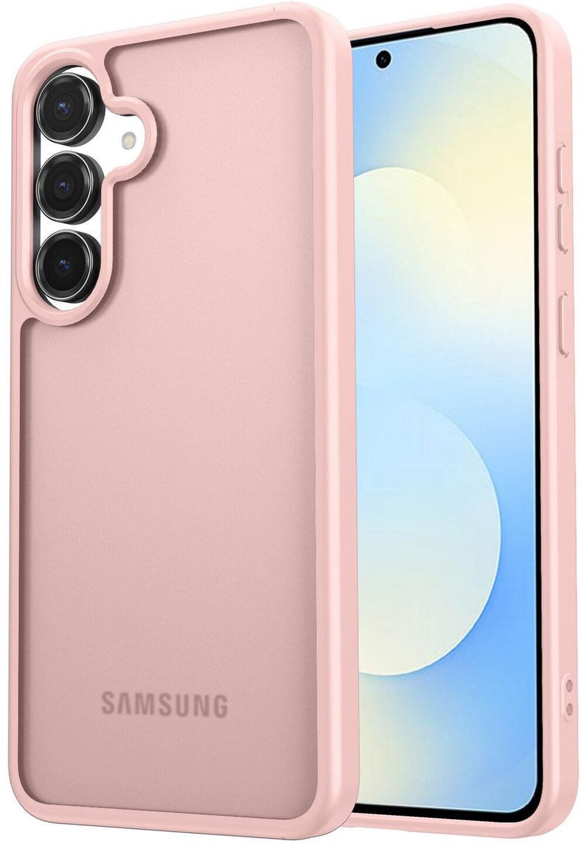 Hoesje Geschikt voor Samsung Galaxy S25 FE - Matte Back Cover - Roze