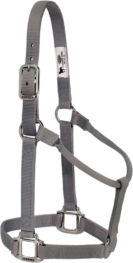 Paardenhalster - Halter paard - Stallen en leiden - Drievoudig nylon ontwerp - 1 inch breed - Grafiet Paardenhalster - Halter paard - Stallen en leiden - Drievoudig nylon ontwerp - 1 inch breed - Grafiet