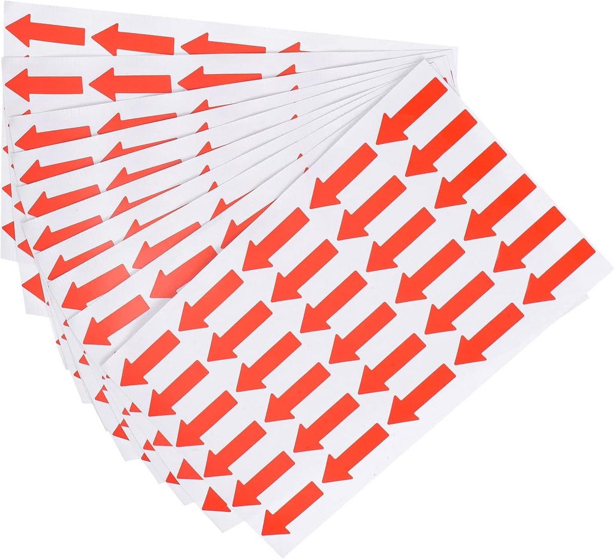 Rode kleine pijlstickers, zelfklevend, 300 stuks, voor gasleidingen en labeling